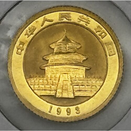 1993 gold 1/20th Chinese panda coin
