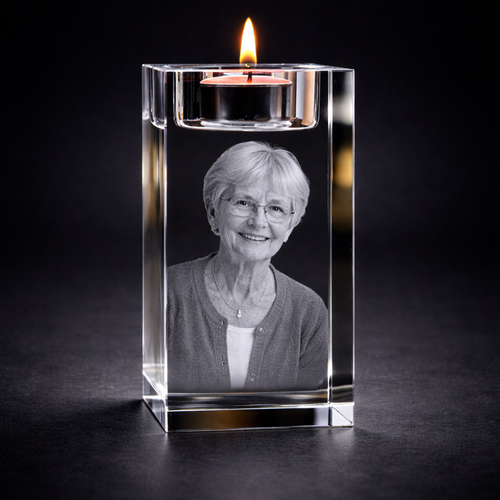 Bute 3D Crystal Tea Light – 80x60x60mm