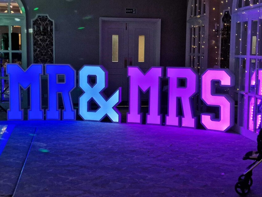 Giant MR & MRS Illuminated Letters