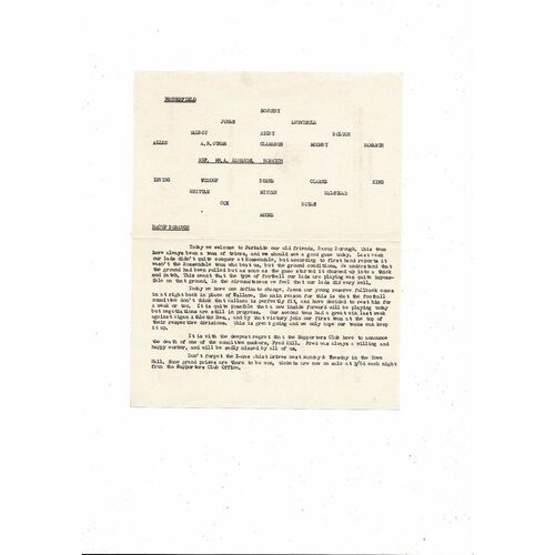 1958/59 Netherfield v Bacup Borough Football Programme November 29th