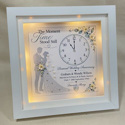 Time Stood Still – Personalised Wedding & Anniversary Frame