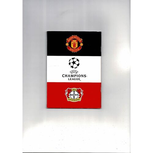 2001/02 Manchester United v Bayer Leverkusen Champions League Semi Final Football Programme