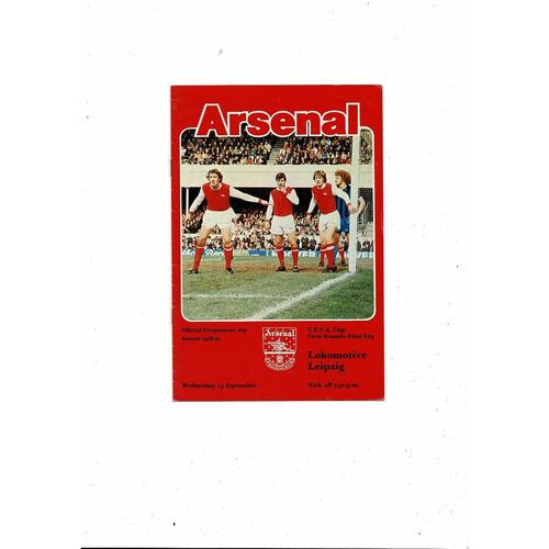 Arsenal v Leipzig UEFA Cup Football Programme 1978/79