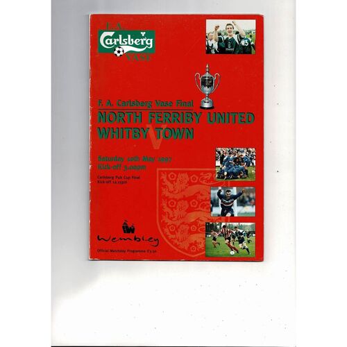 1997 North Ferriby United v Whitby Town FA Vase Final Football Programme