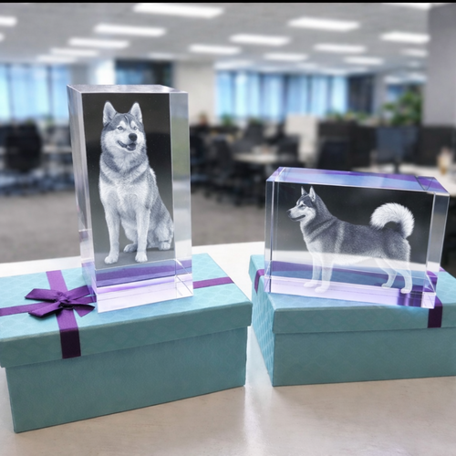 The New Superb Mega Duloch HINT OF LILAC  15x8x8cm Crystal Block Copy