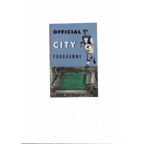 1957/58 Coventry City v Newport County Football Programme