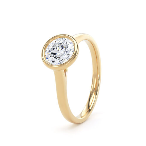 Round brilliant rubover solitaire