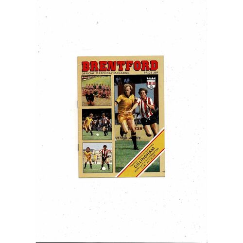 1981/82 Brentford v Gillingham Football Programme