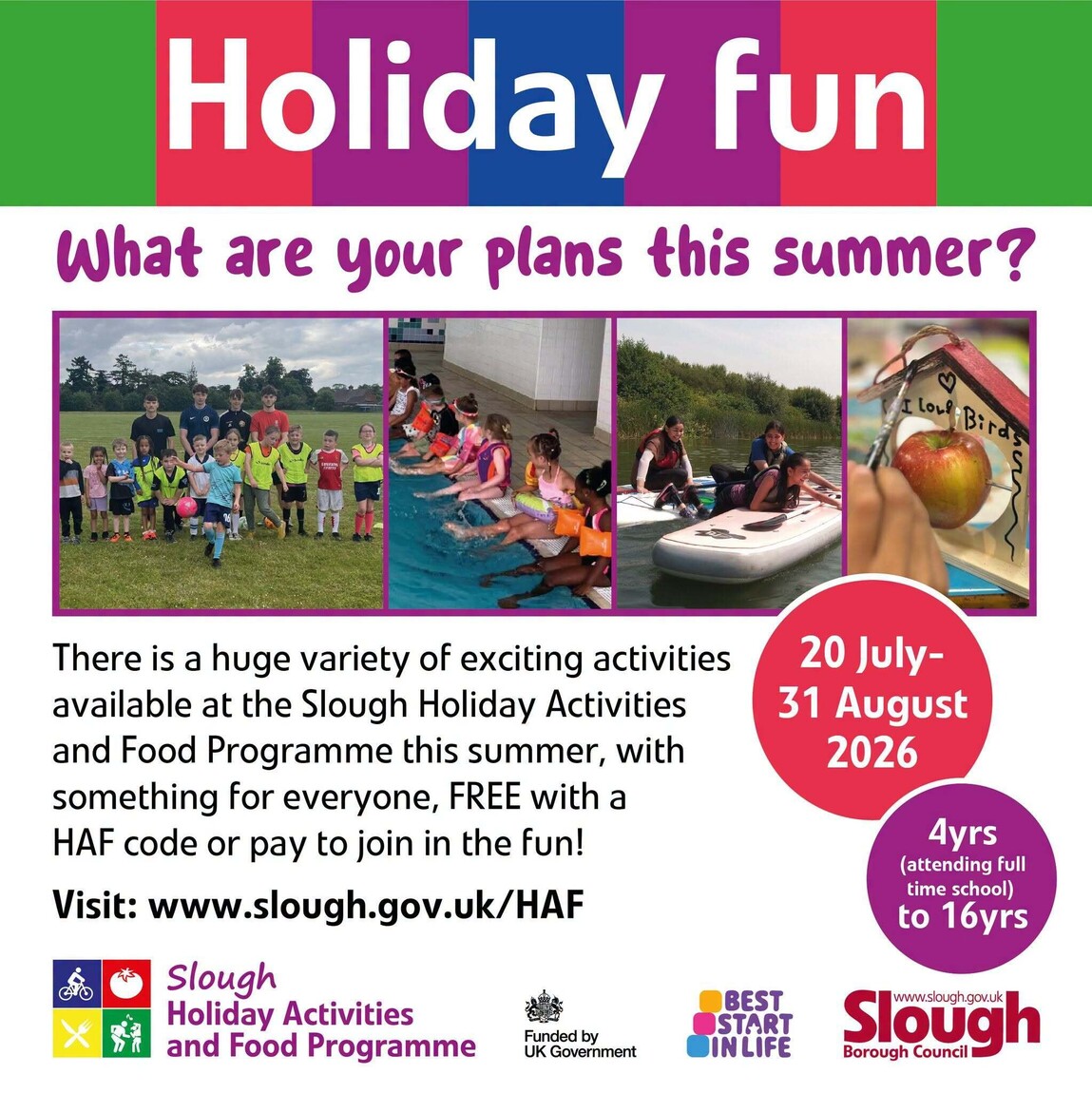 HAF Programme | Kidz Enterprise LTD | Out of School Childcare Slough | Holiday Clubs Childcare Slough | Cippenham School Childcare