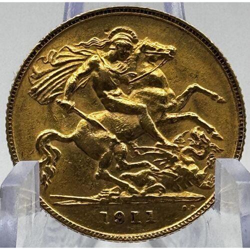 1911 King George gold half sovereign