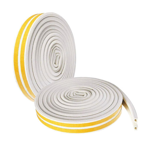 Tebrun 2X Window Draught Excluder Self-Adhesive Strip Type D - 4 Seals Total 10M (White)