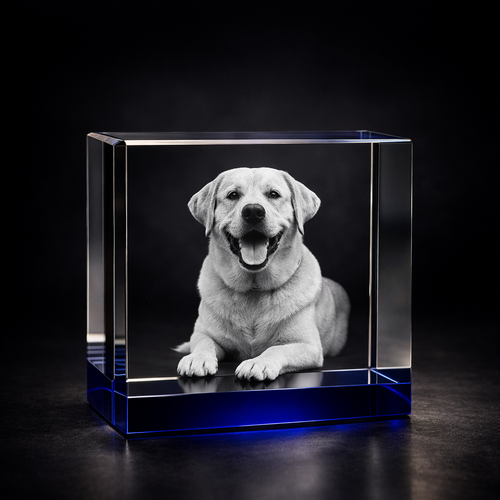 Rio 3D Crystal Block – Ocean Blue Base (XXL)