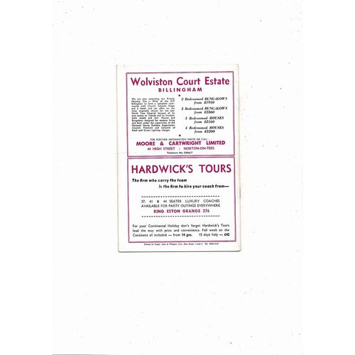 1964 England v Scotland Youth International Football Programme @ Middlesbrough