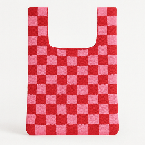 Checker Knit Bag