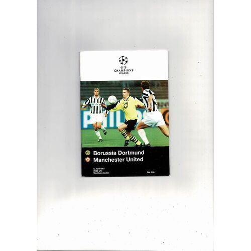 1996/97 Borussia Dortmund v Manchester United Champions League Semi Final Football Programme