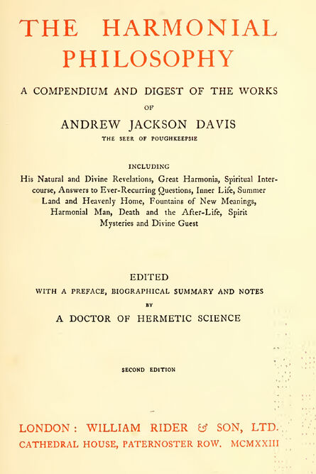 1923 | The Harmonial Philosophy