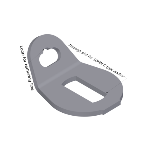 SA453 - 50&deg; Tethering Single Slot Bracket