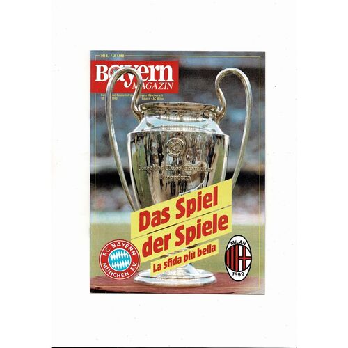 1989/90 Bayern Munich v AC Milan European Cup Semi Final Football Programme