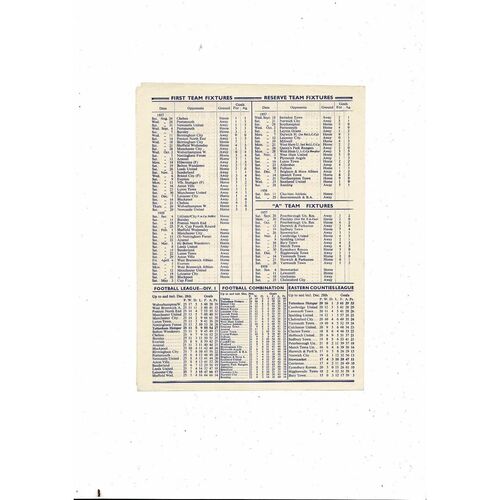 1957/58 Tottenham Hotspur v Leicester City FA Cup Football Programme