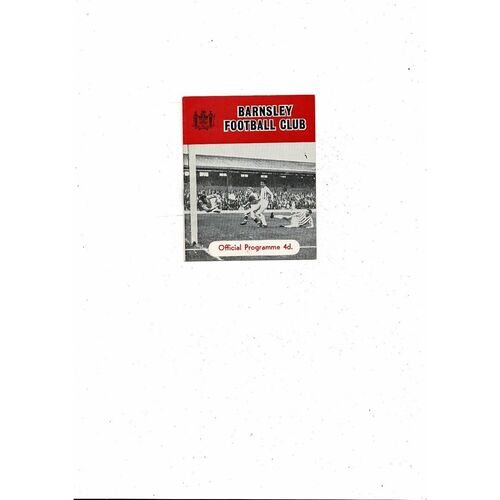 1963/64 Barnsley v Manchester United FA Cup Football Programme