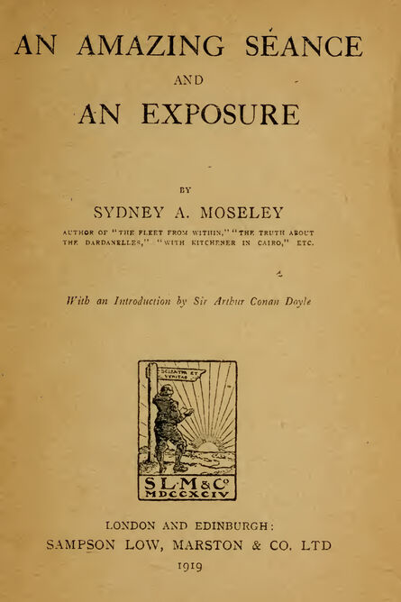 1919 | An Amazing Séance and an Exposure