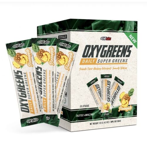 EHPlabs OxyGreens Daily Super Greens – Strawberry Margarita OR Pineapple (15 Sticks)