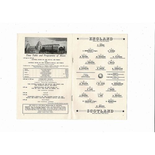 1963 England v Scotland Football Programme