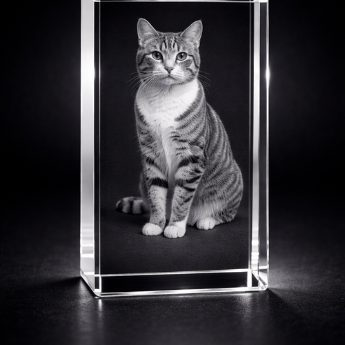 Arran Portrait 3D Crystal Block – 120×60×60mm
