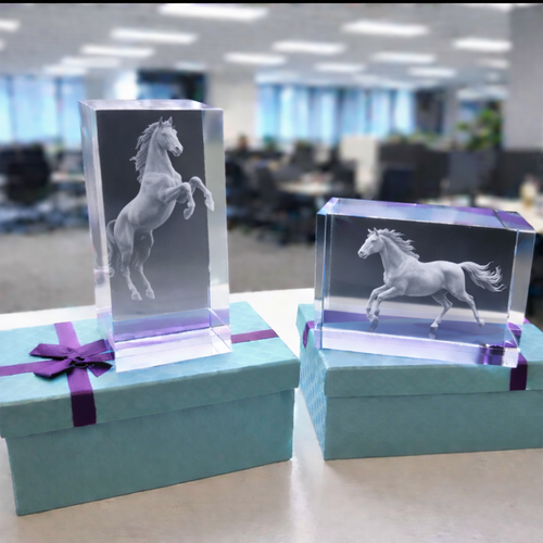 The New Superb Mega Duloch HINT OF LILAC  15x8x8cm Crystal Block Copy