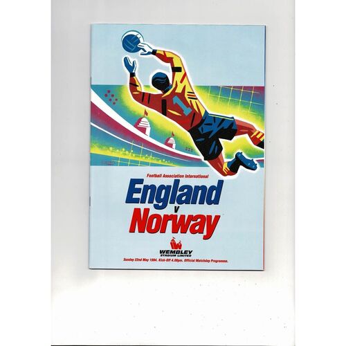 1994 England v Norway Football Programme