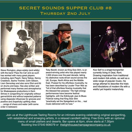 Thursday 2nd July/Secret Sounds Supper Club