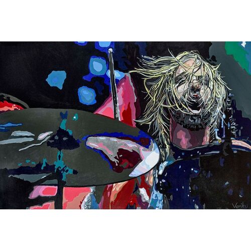 Original Taylor Hawkins Painting by Sue Verity