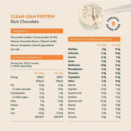 Nuzest Clean Lean Protein Rich Chocolate 10 x 25g Sachets
