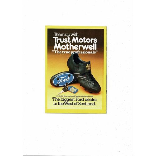 1985 Motherwell v Celtic Scottish Cup Semi Final Football Programme