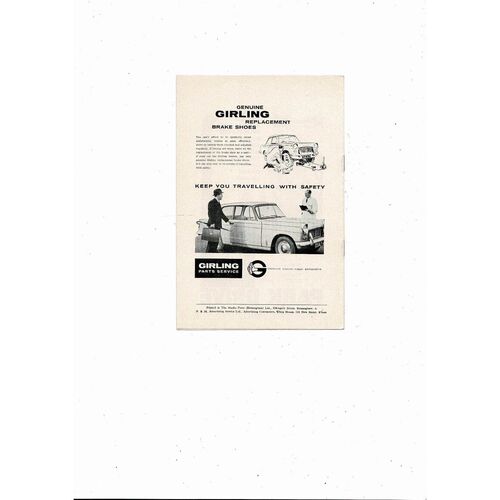 1961/62 Birmingham City v Tottenham Hotspur FA Cup Football Programme