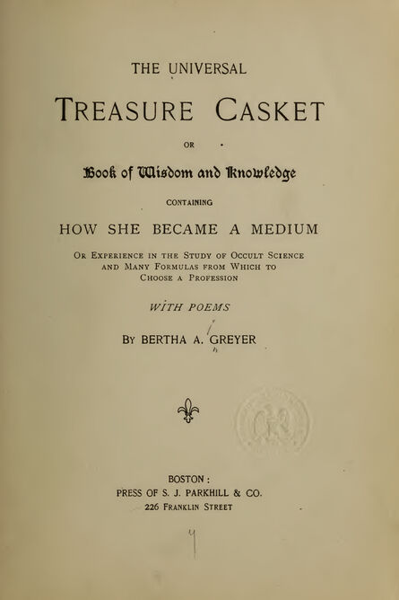 1900 | The Universal Treasure Casket