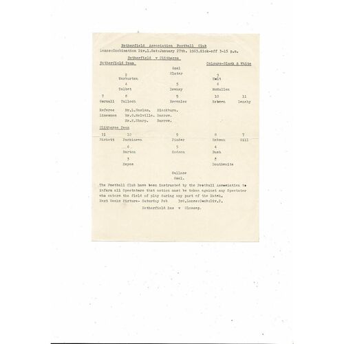 1962/63 Netherfield v Clitheroe Lancashire Combination Div 1 Football Programme