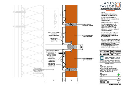 System Drawings | jamesandtaylor limited | Terracotta Tile Facade | Facing Brick System | Facade Metal