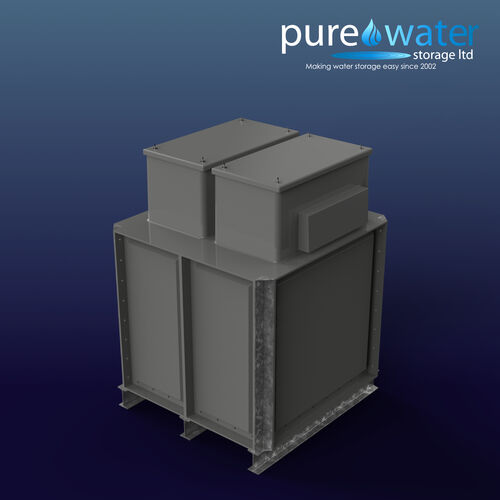 PW.1X1X1.IFB.DIV.AB (0.5+0.5) - 1000 LITRE DIVIDED SECTIONAL WATER TANK, INTERNALLY FLANGED BASE (IFB) C/W FVH