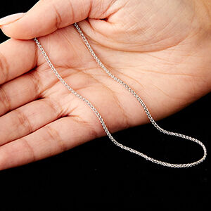 9ct white gold 1.5mm spiga chain