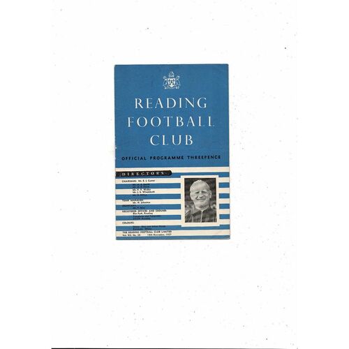 1957/58 Reading v Swindon Town FA Cup Football Programme