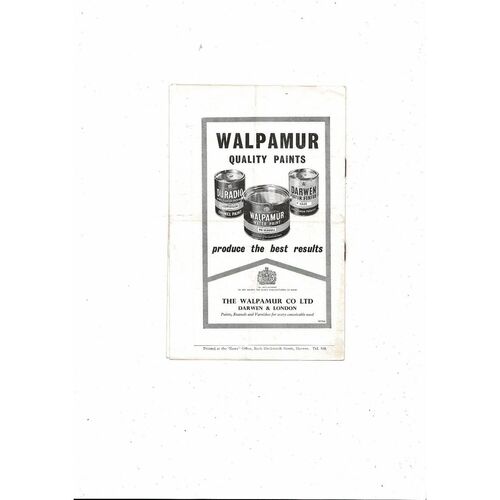 1958/59 Darwen v Netherfield Football Programme