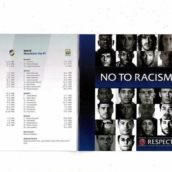 FC Viktoria Plzen v Manchester City Champions League Football Programme 2013/14