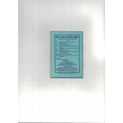 Tottenham Hotspur Football Handbook 1962/63