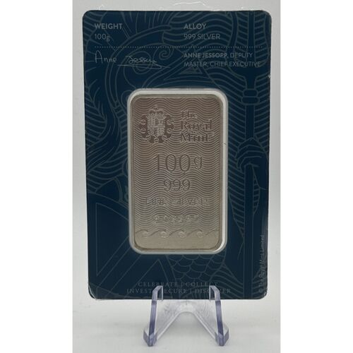 100g Royal mint Britannia silver bar