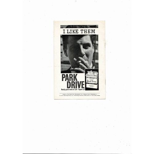 1964/65 Birmingham City v Chelsea Football Programme