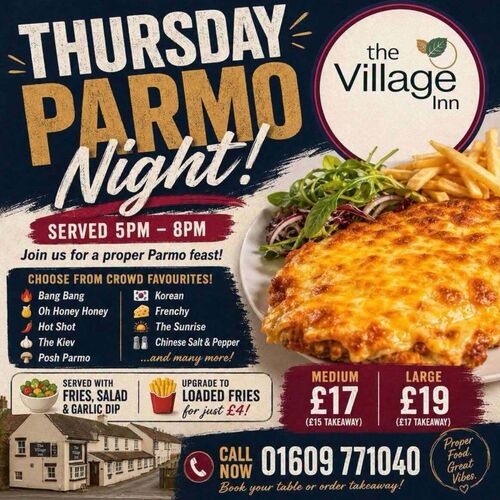 Food | The Village Inn | Sunday Lunch Brompton | Sunday Lunch Northallerton | Restaurant Brompton
