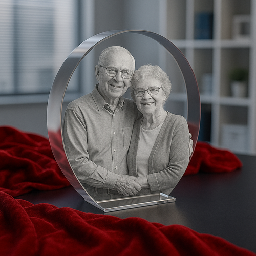 The 3D Harris 100x100x40mm Pure Crystal Circle