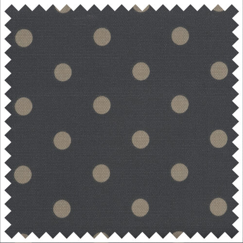 Craft Bag in Glossy PVC - Charcoal Polka Dot