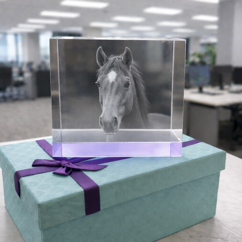 The New Superb Duloch HINT OF LILAC  12x8x6cm Crystal Block